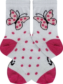 Meia Infantil Tamanho M ( Calça de 26 a 30 ) - 1 Par - Com Cano Alto ( Longo ) Estampada, Colorida, Divertida e Durável - Modelo 1