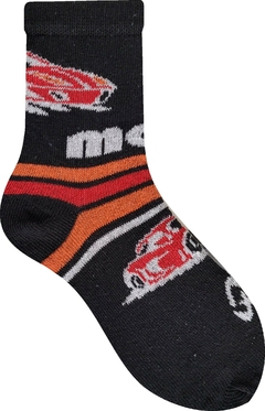 Meia Infantil Tamanho M ( Calça de 26 a 30 ) - 1 Par - Com Cano Alto ( Longo ) Estampada, Colorida, Divertida e Durável - Modelo 10