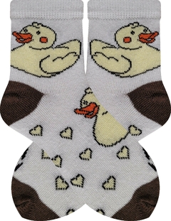 Meia Infantil Tamanho P ( Calça de 21 a 25 ) - 1 Par - Com Cano Alto ( Longo ) Estampada, Colorida, Divertida e Durável - Modelo 5