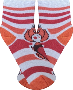 Meia Infantil Tamanho P ( Calça de 21 a 25 ) - 1 Par - Com Cano Alto ( Longo ) Estampada, Colorida, Divertida e Durável - Modelo 9