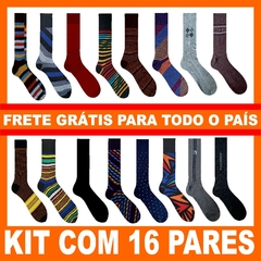 KIT COM 16 PARES - Cano Alto ( Longo ) - FRETE GRÁTIS PARA TODO O PAÍS !!!!!! Desconto De 5 % Pagando No Pix - PROMOÇÃO !!!