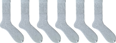 Kit Com 6 Pares - Meia Branca Esportiva Atoalhada Masculina - Cano Longo - Kit Com 6 Pares - Referência 322