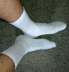 Meia Esportiva Atoalhada Masculina - Cano Longo - Branca - 1 Par na internet