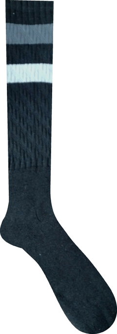 Meia 3/4 Cano Alto Tênis Crossfit Atoalhada Urban Cano Alto - Modelo 3 - Cor de Algodão Preto