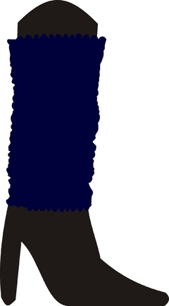 Meia Polaina Feminina - 1 Par - Azul Marinho Escuro