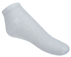Meia Sapatilha Atoalhada Esportiva Masculina Sem Bordado - Branca - 1 Par