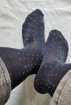 Kit 6 Pares - FRETE GRÁTIS ! - Meias Masculinas Cano Alto ( Longo ) Estampadas Coloridas Divertidas - Kit 6 Pares - loja online