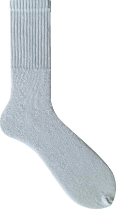 Meia Esportiva Atoalhada Masculina - Cano Longo - Branca - 1 Par