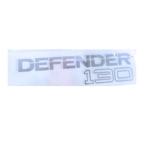 LOGOTIPO TRASEIRO " DEFENDER 130 " PRATA