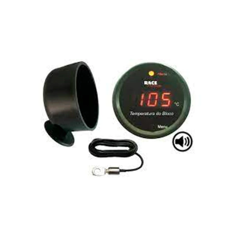 RELÓGIO / MEDIDOR DE TEMPERATURA DO BLOCO / CABEÇOTE COM ALARME CONFIGURÁVEL - RC