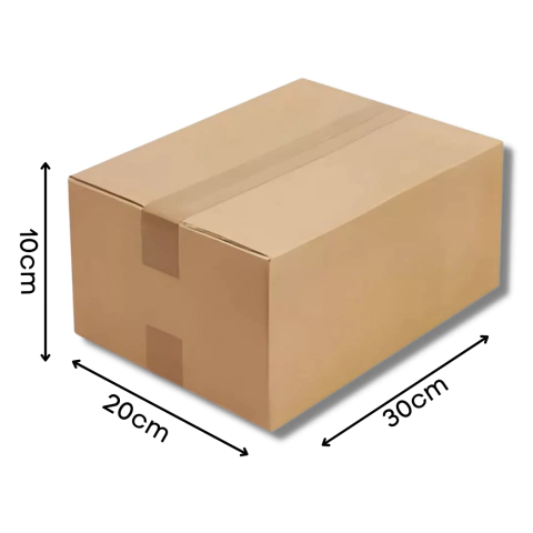 Caixa de papelão 4 abas 20cm x 10cm x 30cm - Pack 25 Unidades