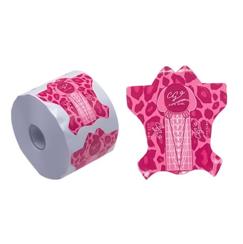 Molde para esculpidas x 50 unid Citi girl animal print rosa
