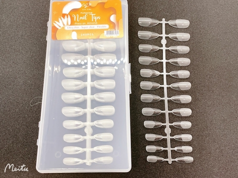 CITY GIRL - Tips soft gel x240pcs / Almond (pre limados) / JPT-A726 (caja naranja)
