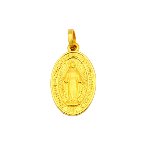 Pingente Nossa Senhora das Graças Banhado a Ouro e Ródio 2x1cm - comprar online