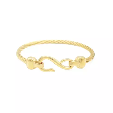 Bracelete de Aço Inox com Fecho em “S” Dourado - comprar online