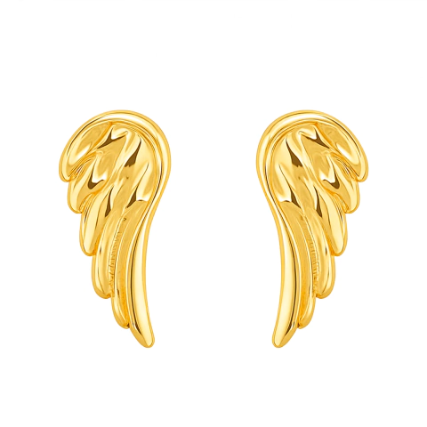 Brinco Asa Angelical Banhado a Ouro 1,5cm - comprar online