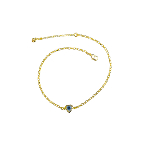 Tornozeleira Olho Grego 24 cm Banhado a Ouro - comprar online