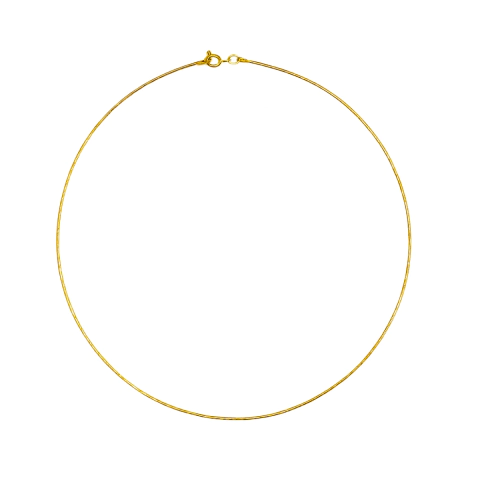 Choker Rígida de Fio Torcido com Fecho Banhado a Ouro - comprar online