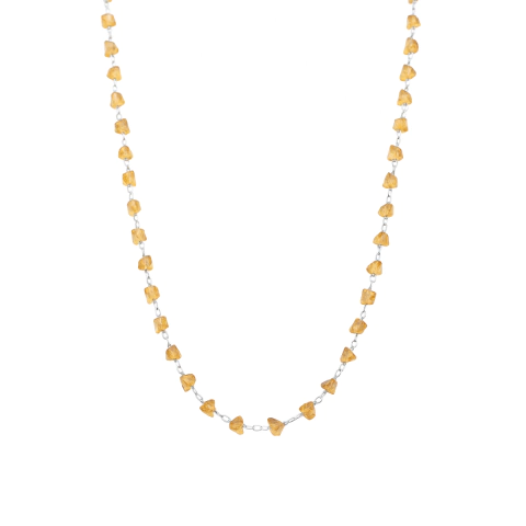 Choker Cristais Triangulares Banhada a Ródio 35cm - comprar online