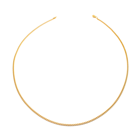Colar Corrente Elo Grumet Aço Inoxidável Dourado 60cm Estilo Robusto E Atemporal