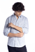 Camisa Cinza Esverdeado Xadrez Casual Slim Fit - loja online
