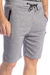 BERMUDA MOLETOM COM ELÁSTICO CINZA - comprar online