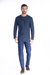 Malha Casual Gola Careca Canelada Marinho. - comprar online
