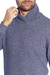 Malha Gola Transpassada com Elastano Azul - Garbo - Loja Online de Moda Masculina