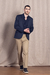 BLAZER CASUAL MARINHO DE VISCOSE COM ELASTANO na internet