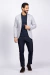 BLAZER SLIM FIT EM MOLETOM COM ELASTANO CINZA - loja online