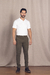 Calça sarja verde musgo com elastano - Garbo - Loja Online de Moda Masculina