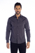 Camisa Listrada Cinza Escuro Manga Longa - comprar online