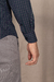 Camisa xadrez slim fit marinho / verde manga longa - loja online