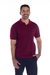 Polo vinho micro listra com elastano