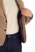 Blazer Casual de Algodão com Elastano Bege Escuro - Garbo - Loja Online de Moda Masculina