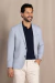 Imagem do Blazer azul claro meio forro em algodão com viscose