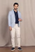 Blazer azul claro meio forro em algodão com viscose - comprar online