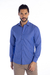 Camisa Manga Longa Fio a Fio Azul Royal - comprar online