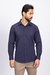 Camisa Marinho Maquinetada com Bolso