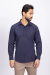 Camisa Marinho Maquinetada com Bolso