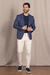 Blazer azul com elastano texturado na internet