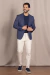 Blazer azul com elastano texturado na internet