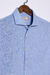 Camisa Casual de linho e algodão azul - comprar online
