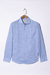 Camisa Casual de linho e algodão azul na internet
