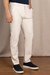 Calça Sarja bege claro com elastano corte regular - Garbo - Loja Online de Moda Masculina
