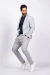 BLAZER SLIM FIT EM MOLETOM COM ELASTANO CINZA - comprar online