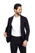BLAZER SLIM FIT EM MOLETOM COM ELASTANO PRETO
