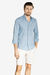 Camisa Casual texturada em algodão azul - Garbo - Loja Online de Moda Masculina