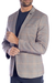Blazer Bege Xadrez Slim Fit - comprar online