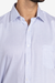 Camisa branca / azul micro xadrez confort com bolso na internet